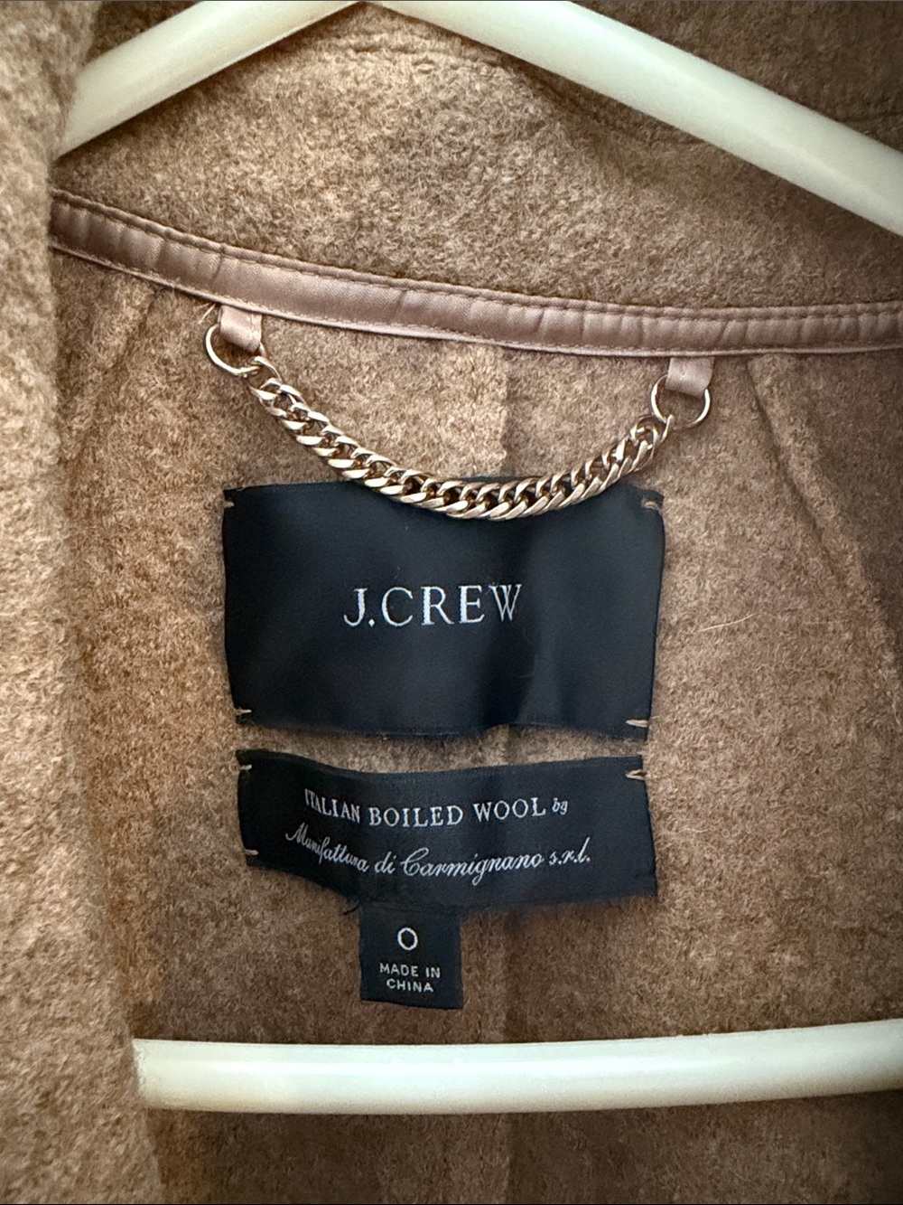 J. Crew Camel Wool-Blend Belted Coat - Picture 7 of 8